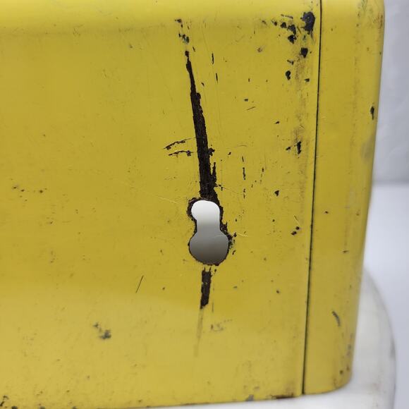 VTG Ransburg Hand Painted Metal Paper Towel Holder Yellow Floral Wall Mount - Picture 9 of 16